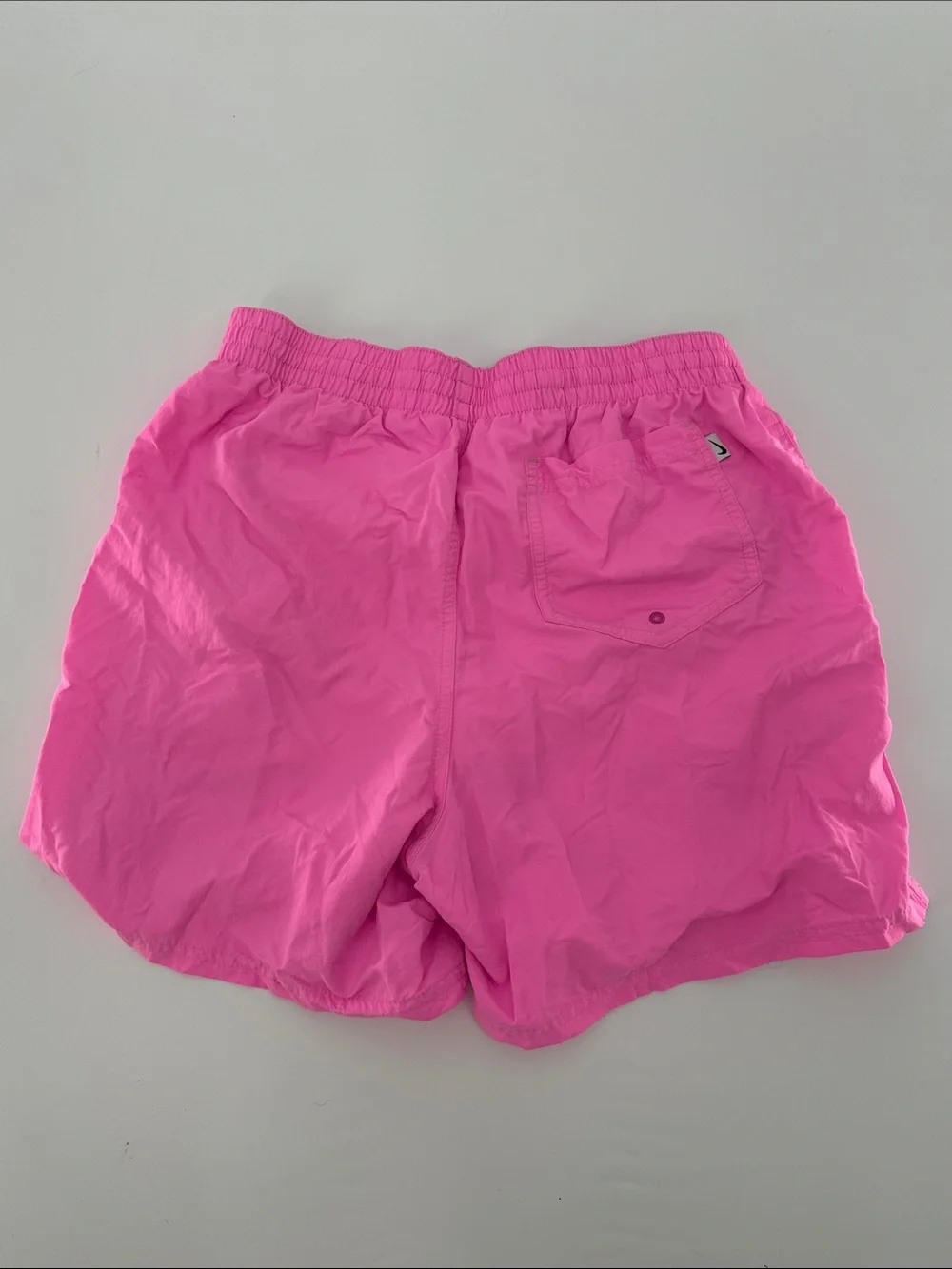 Nike Men's Neon Pink Swim Trunks with Contrast Drawstring